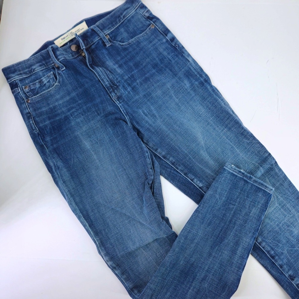 Gap High Rise Super Skinny Jeans Blue Denim Medium‎ Wash Stretch Womens 29